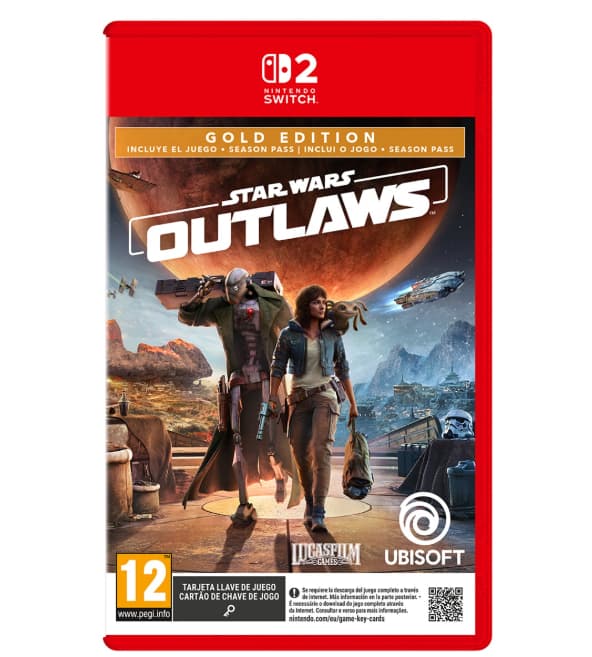 Juego Star Wars Outlaws Gold Edition Switch 2 Ubisoft (Season Pass con 2 DLCs, mundo abierto galáctico, Kay Vess, edición física GCK)