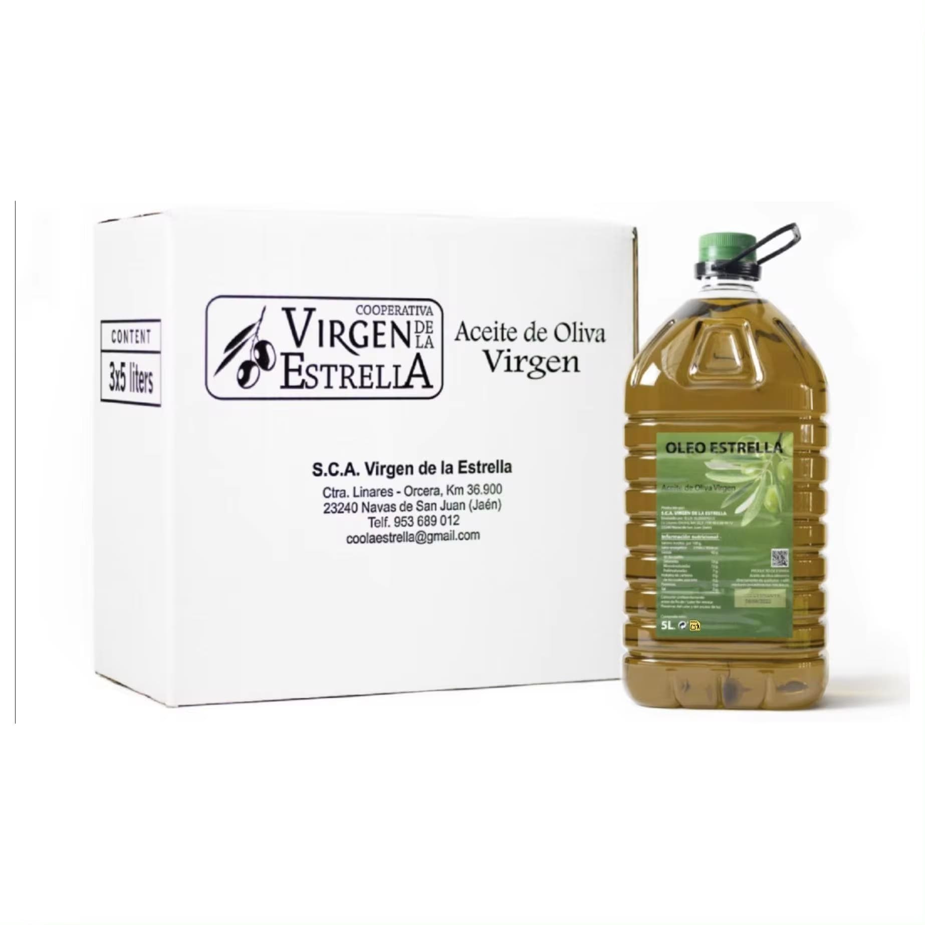 15L OLEOESTRELLA - Aceite Oliva Virgen - Jaén - Andalucía - Aceite Cooperativa (3,79€ el litro) (Desde España)
