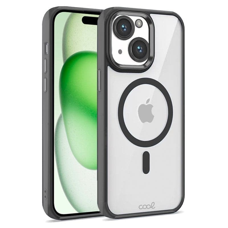 Cool Funda Carcasa Magnética con Borde Negro para Movil iPhone 15 Plus