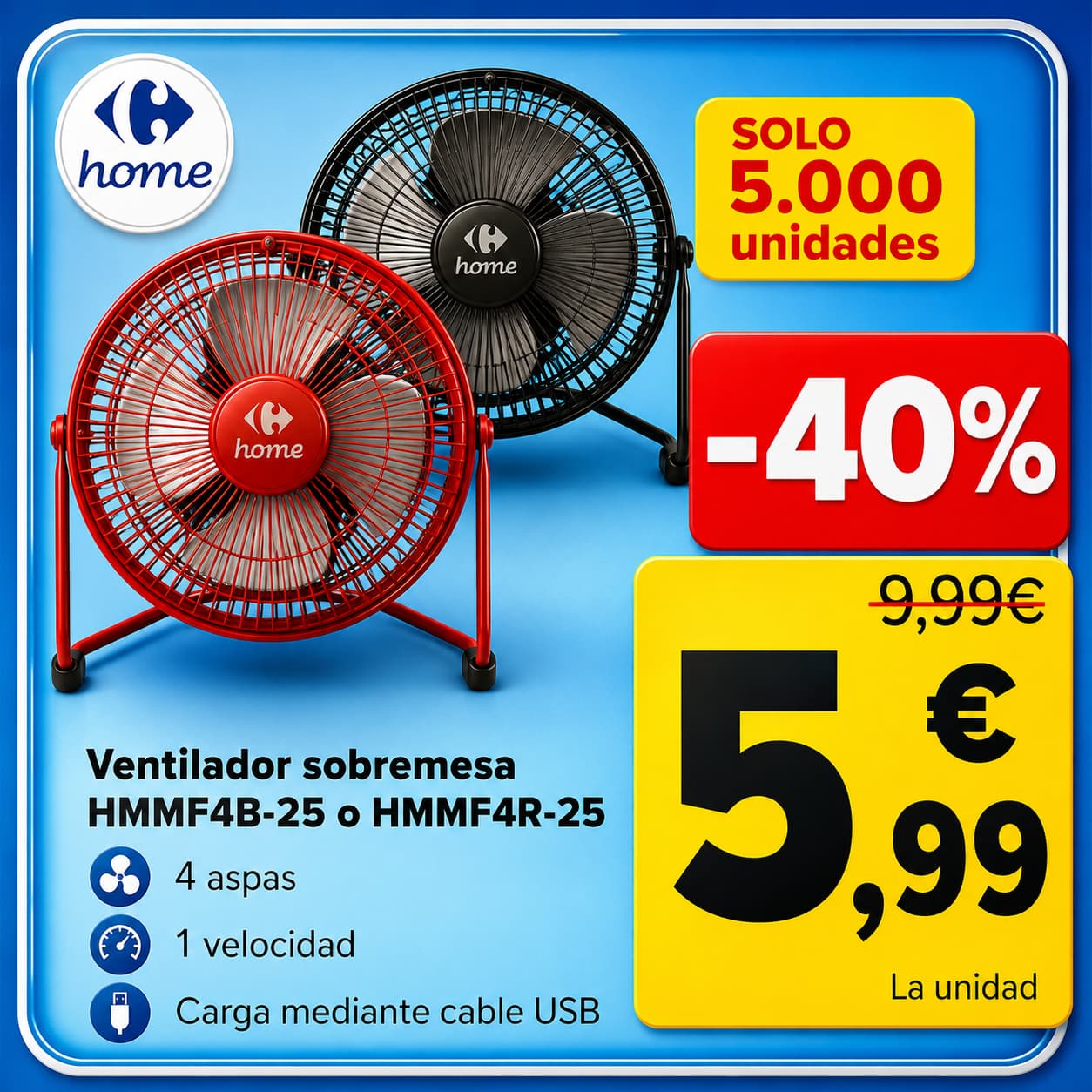Ventilador Sobremesa