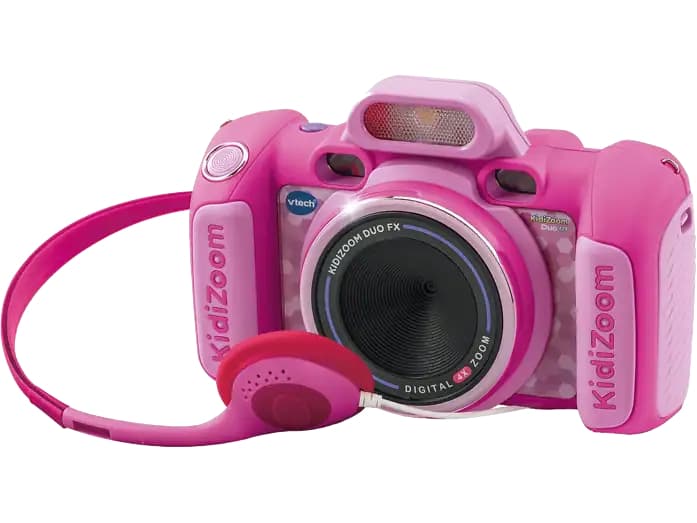 Cámara - VTech Kidizoom Duo FX, 8MP, Cámara Frontal y Selfi, Vídeos, 256MB de Memoria, Rosa