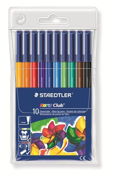 Staedtler Noris Club 326 – Pack 10 Rotuladores de Punta de Fibra