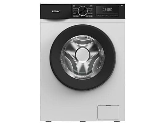 Lavadora carga frontal - KOENIC KWM 12113 A-20 INV, 12 kg, 1400 rpm, 14 programas, Blanco