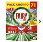 Lavavajillas a máquina platinum plus pastillas todo en uno Fairy 71 ud.