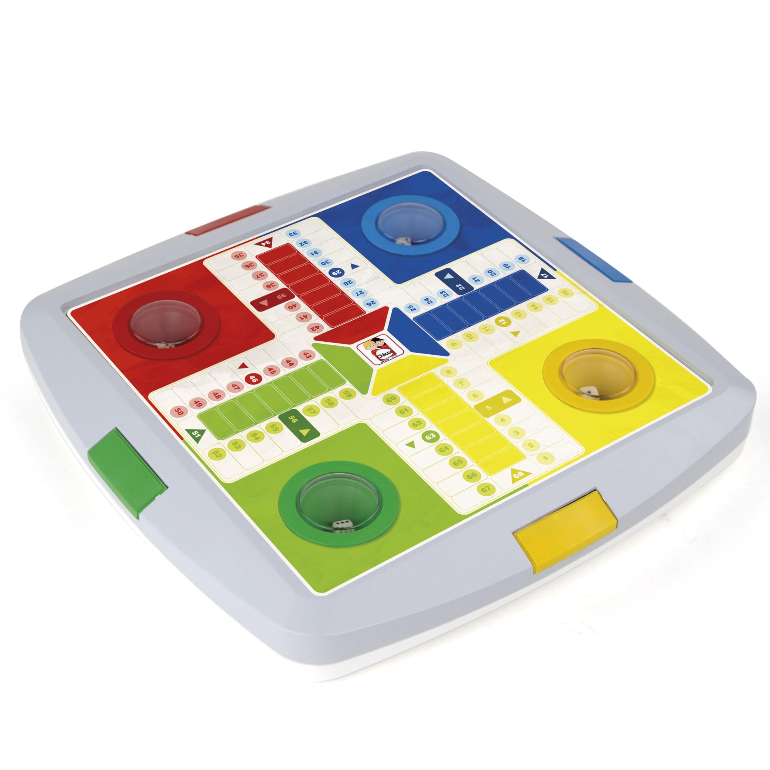 Chicos - Parchís y Oca automático Deluxe | Guarda fichas y Dados automáticos | Tablero con Juego del Parchís y la Oca a Partir de 3 años