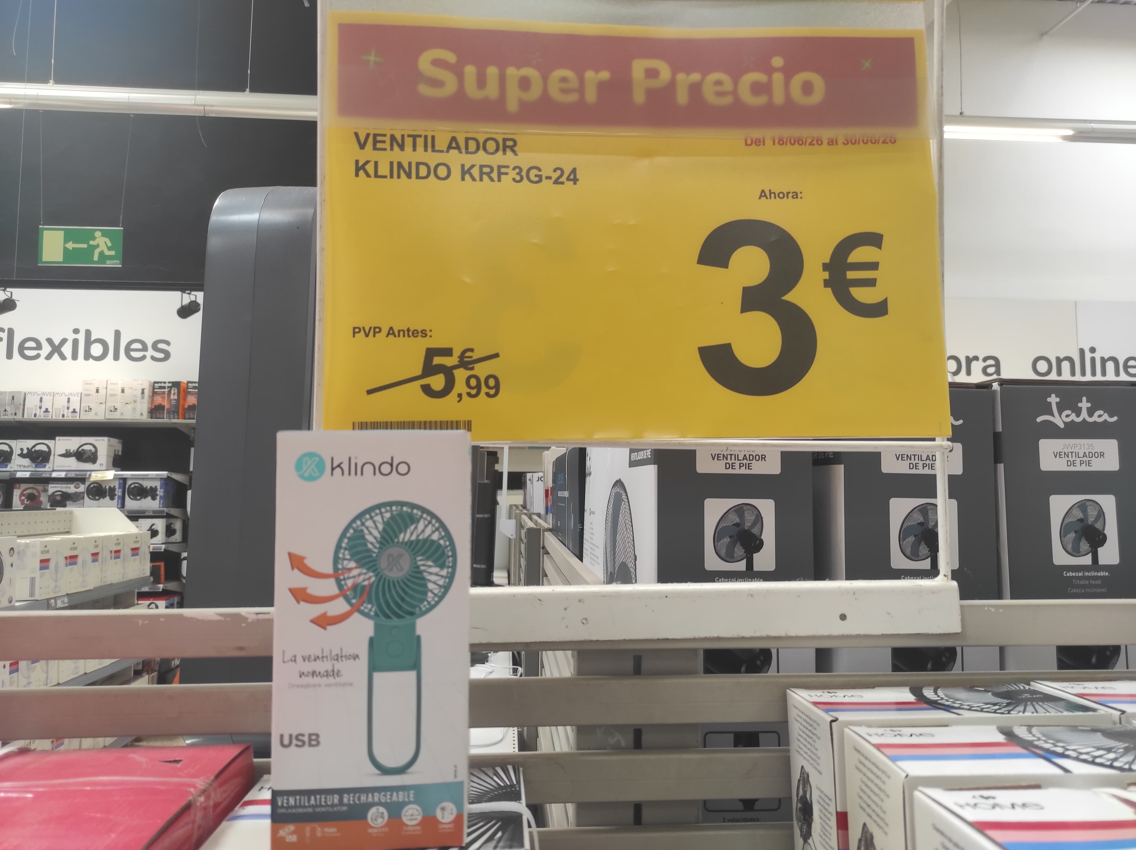 Ventilador USB (Carrefour Camas Sevilla)