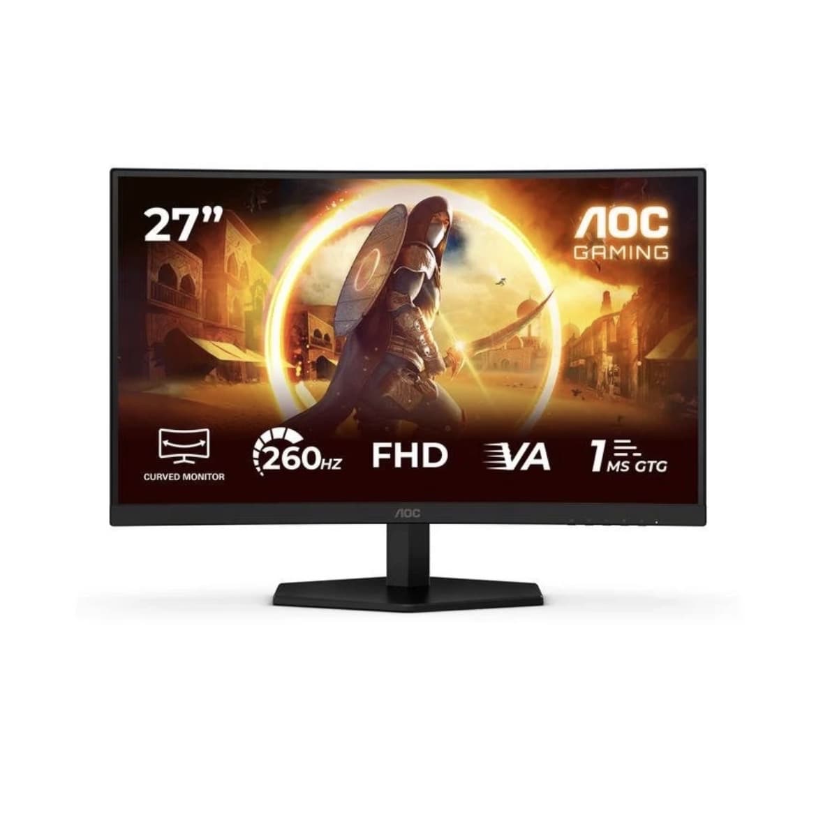 Monitor gaming AOC G4 27” Curvo 240/260Hz, 0,3ms, HDR10 y Adaptive Sync