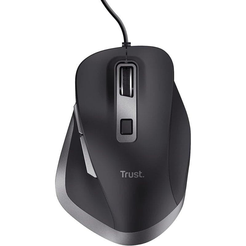 Trust Fyda Ratón Óptico Ergonómico Eco USB 5000DPI Negro, diestro