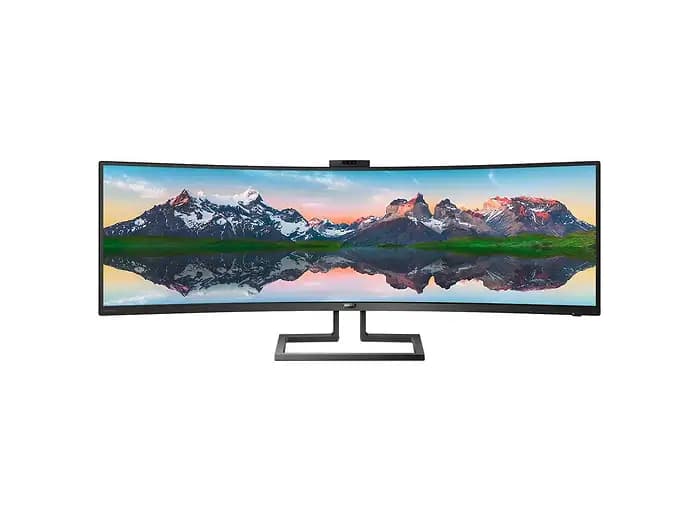 Monitor Curvo Philips Brilliance 499P9H 48.8" Dual QHD 5K (SuperWide 32:9 | 5 ms | HDR400 | USB-C Docking | Webcam emergente Windows Hello)