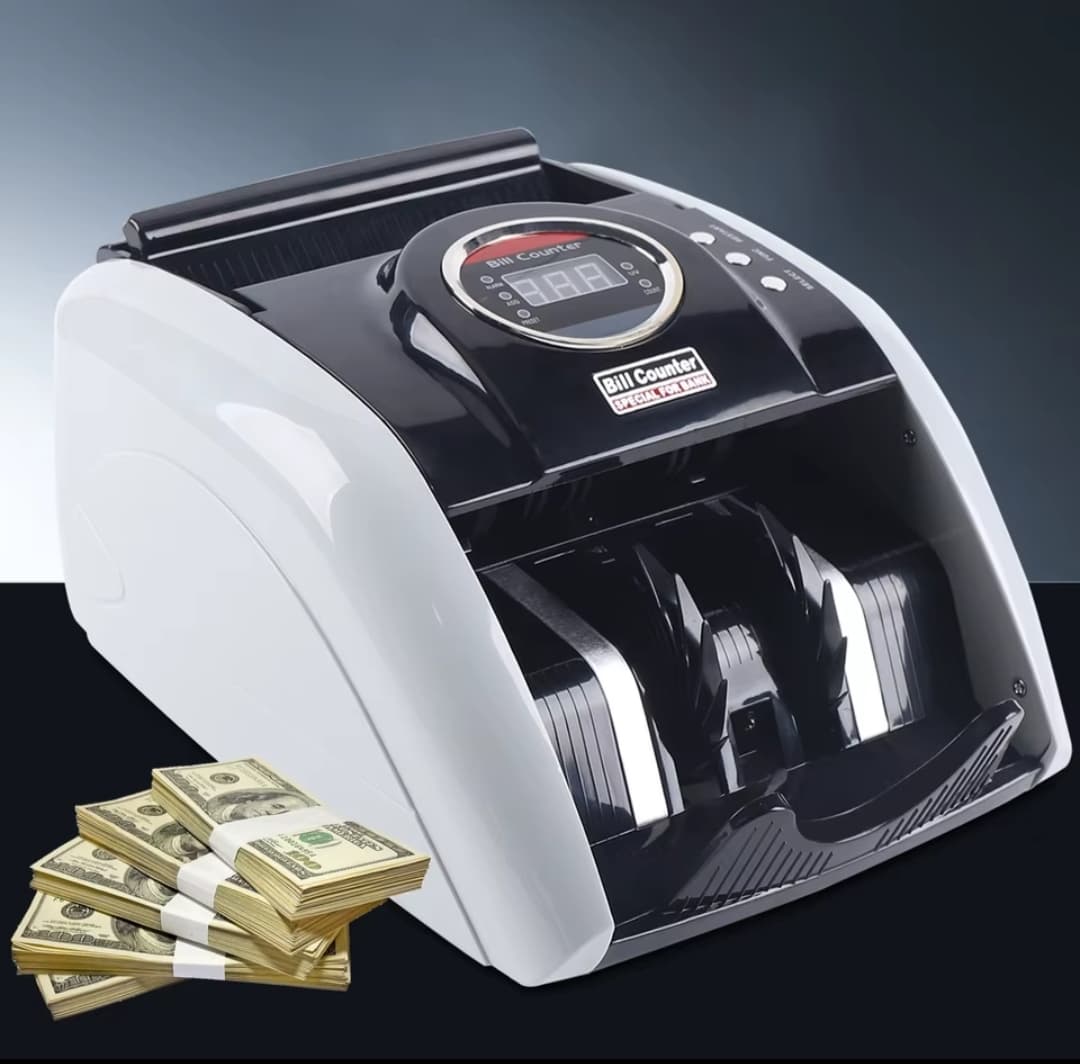 Contadora de Billetes Portátil 900 Piezas/min, Detector de Billetes Falsos con UV
