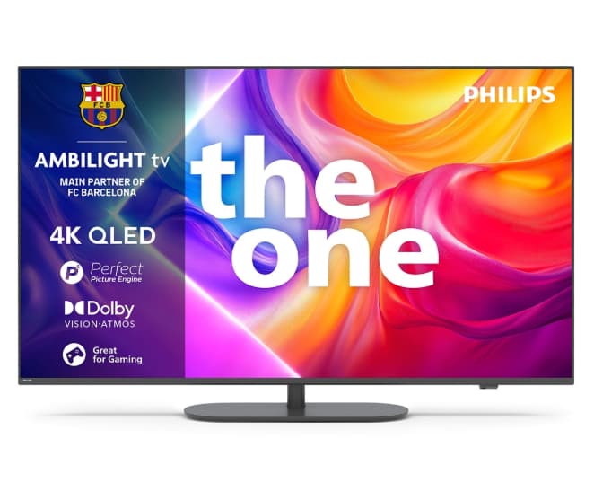Philips TV QLED 164 cm (65") Philips Ambilight 65PUS9010/12 UHD 4K, Dolby Vision y Dolby Atmos, Titan OS, Smart TV - Carbón