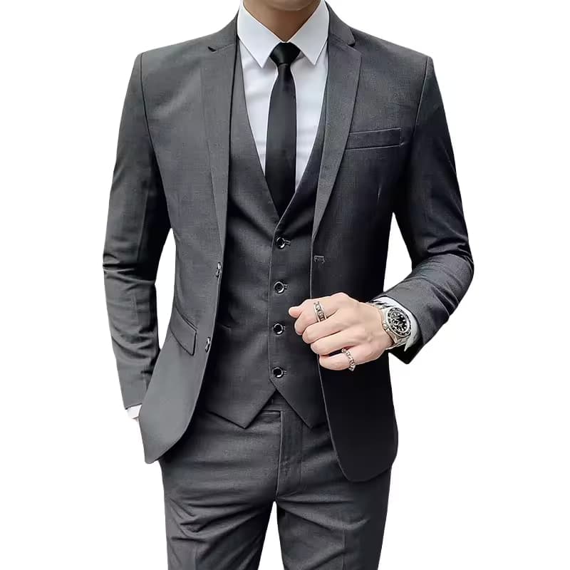 Traje completo para hombre (chaqueta + pantalón + chaleco)