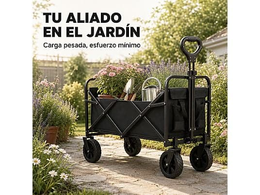Carro plegable - LORVIK Todoterreno Con Carga 75 Kg, Antracita