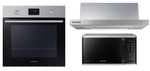 Pack Samsung Horno Pirolítico NV68A1170BS + Campana Extractora NK24M1030IS/UR + Microondas 23L 800W MG23K3515AS (con micro de 20l a 356€ )