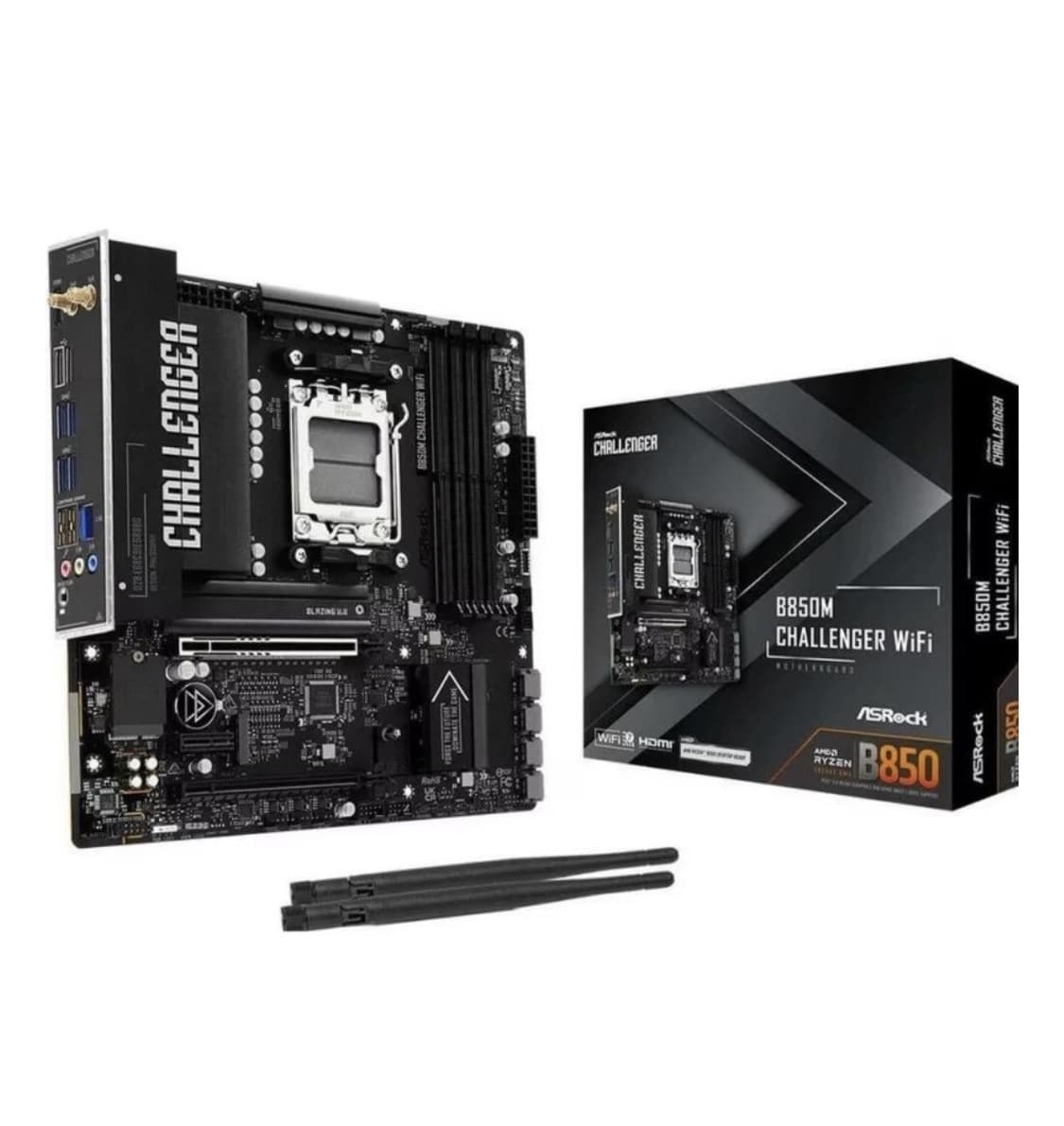 Placa Base AsRock B850M Challenger WiFi AMD B850 AM5 DDR5 Micro ATX WiFi PCIe 5.0