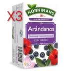 X3. Hornimans Infusión de Arándanos con Hibisco 100% Natural | 20 bolsitas | Con Teína