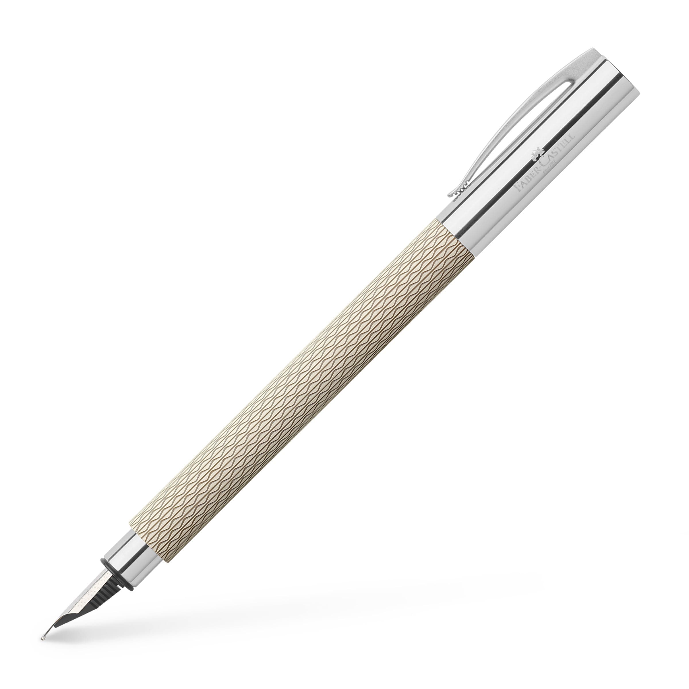 FABER-CASTELL - Pluma estilográfica Ambition OpArt White Sand, plumín M
