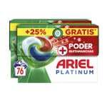 ARIEL PODS Platinum Detergente Lavadora Liquido 76 Capsulas/Pastillas, Jabon Extra Poder Quitamanchas, Limpieza Profunda