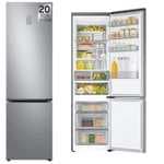 Frigorífico Combi Samsung 390L (SpaceMax): Wi-Fi SmartThings, AI Energy Mode (30% Ahorro), No Frost, Inox, 35dB, Clase D || +30€ microondas