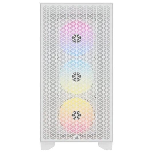 Torre PC Corsair 3000D RGB AIRFLOW Cristal Templado USB 3.2 Blanca