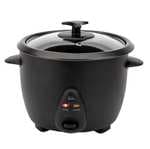 Arrocera - Jata JEAR2510, 400 W, 1 l, Selector de Programas, Rapa de Vidrio Templado, Negro