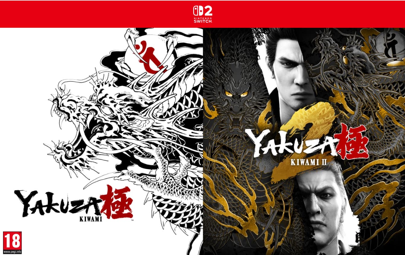 Yakuza Kiwami 1 & 2 Bundle Nintendo Switch 2 (Pack remakes SEGA, Kazuma Kiryu, Dragon Engine portátil, combate, Nintendo eShop)