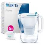 BRITA Jarra Filtrante Style | Incluye 5 Filtros MAXTRA PRO All-in-1 | Filtra hasta 150L | Elimina cosas raras | Sin BPA