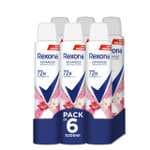 Rexona Desodorante Aerosol Advance Protection Bright Bouquet 72 h para mujer 200 ml - Pack de 6