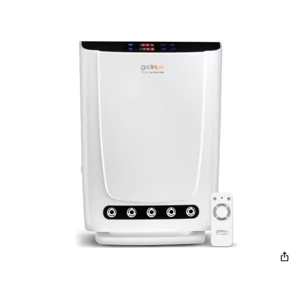 Gridinlux Generador de Ozono Action 1300 | Purificador de Aire y Agua | Control Remoto | Hasta 1300 m² | 14 W