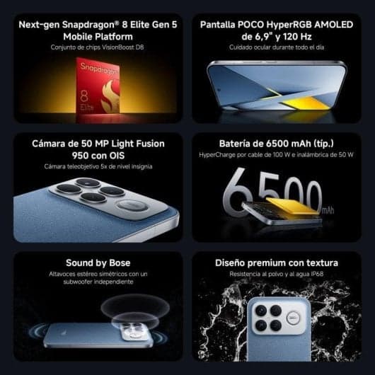 POCO F8 Ultra 5G 12GB 256GB 6.9" Negro