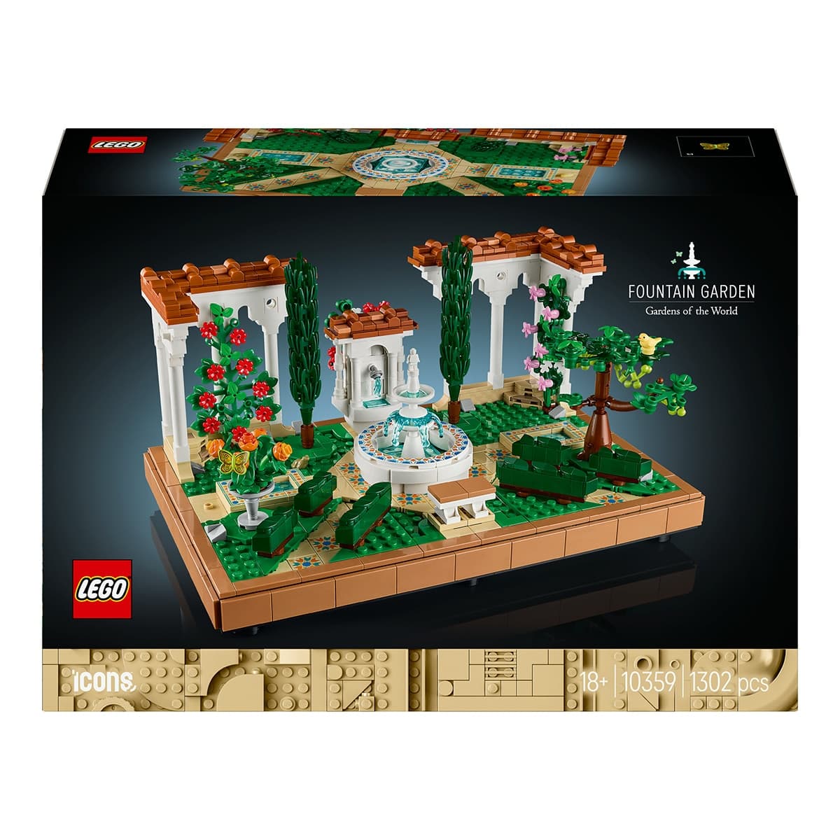 Juego de construcción Jardín con Fuente LEGO Icons - 10359