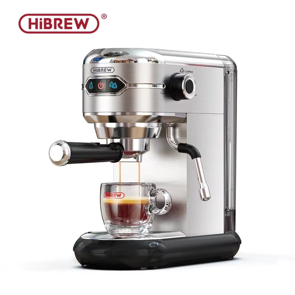HiBREW H11 – Cafetera espresso semiautomática 20 bar (Inox, ultradelgada)