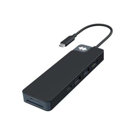 Hub Hyper 6 puertos 5000 Mbit/s modelo HD4102BKGL USB-C HDMI SD y entrega de energía 100W