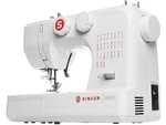 Máquina de coser - Singer SM024-RD, 24 Puntadas útiles, Luz LED, Enhebrador automático, Blanco/Rojo