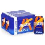 2xAquarius Naranja, Bebida Hidratante con Sales Minerales, Baja en Calorías - Pack 9 Latas, 330 ml (total 18 latas)