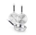 BRA Master – Set de 3 Sartenes Acero Inoxidable 18/10 (20-24-26 cm)