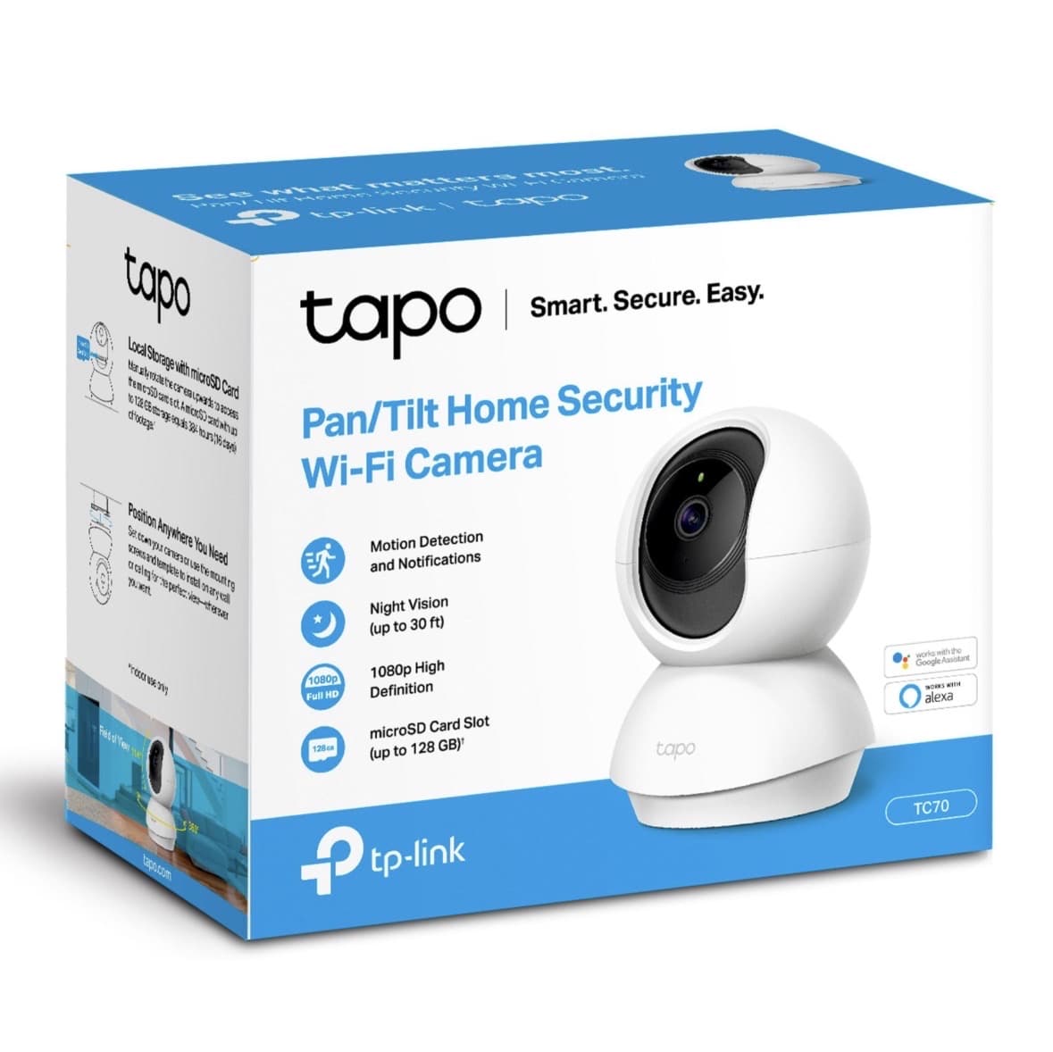 Cámara de vigilancia TP-Link Tapo TC70 360º 1080p por 19,90 € + Acumula 15% en Cupón | Recogida gratis