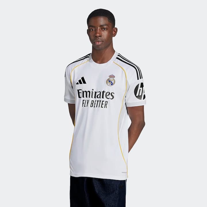Camiseta de hombre 1ª equipación Real Madrid CF 2025-2026 Adidas Blanco