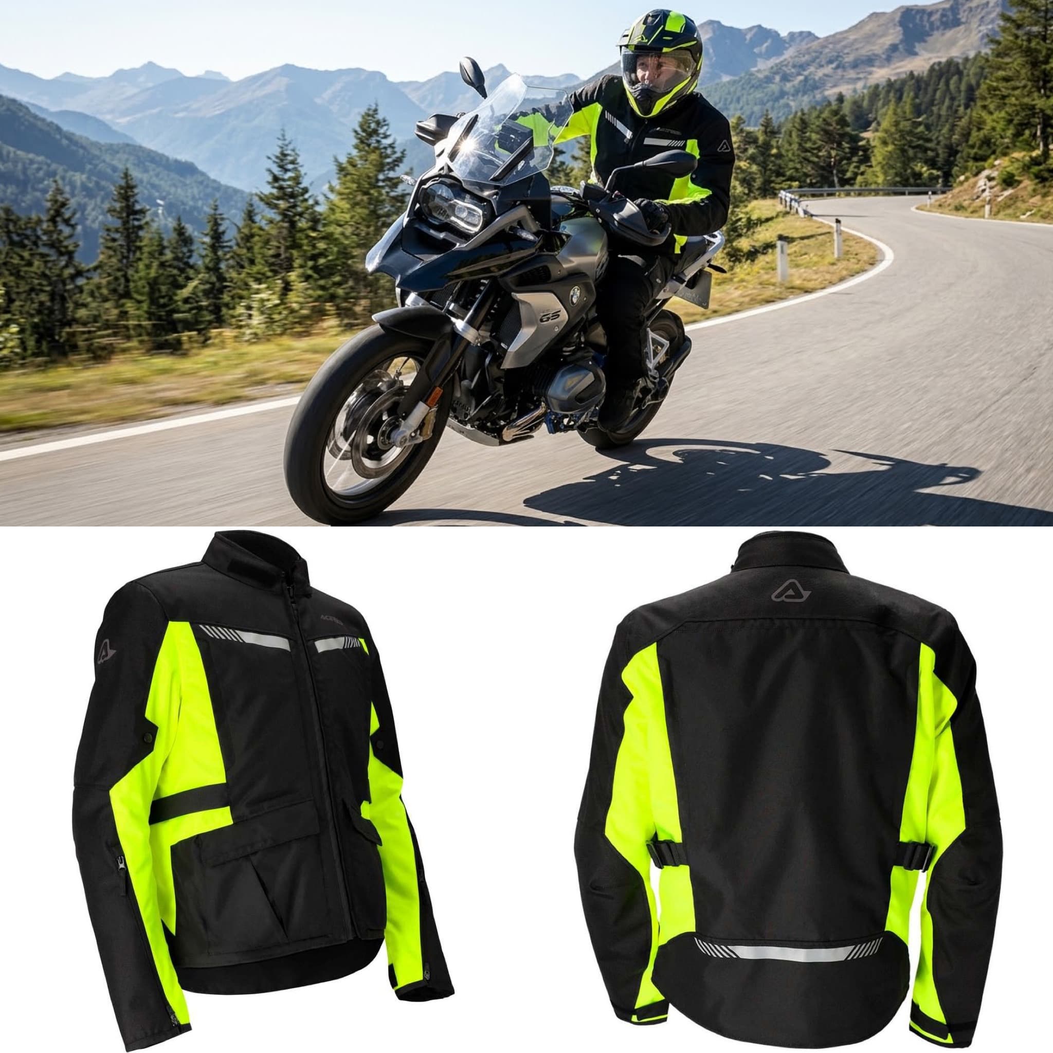 Chaqueta de moto ACERBIS X-TRAIL | Clase AA + Nivel II | Forro térmico e impermeable extraíble | Tallas S, M , L, XL y 3XL