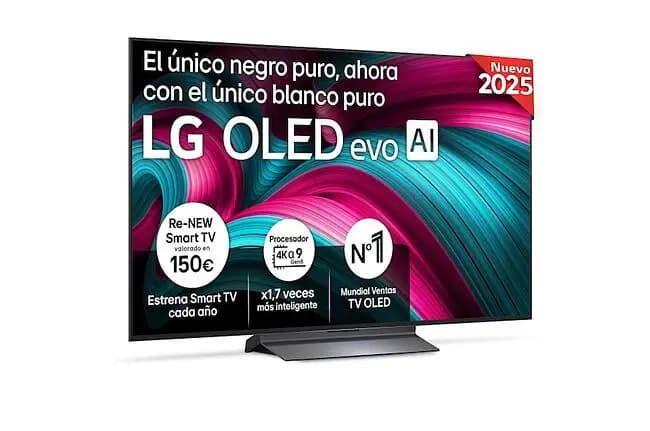 LG OLED evo C5 55" 4K 144Hz – 4x HDMI 2.1, VRR, G-Sync, FreeSync Premium y Dolby Vision