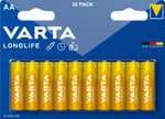 Varta Pila Longlife Power AA Mignon LR06 (paquete de 10 unidades), pila alcalina