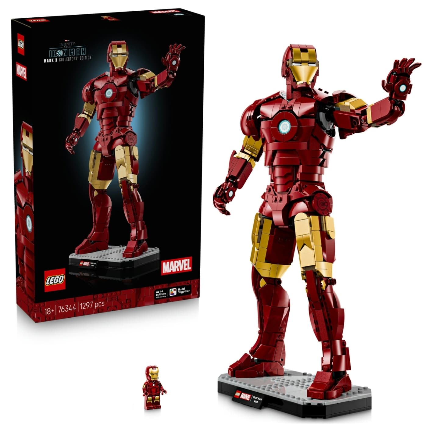 LEGO Marvel Iron Man Mark 3: Edición para Coleccionistas, Juguete de construcción +18 años - 76344