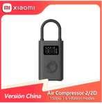 Xiaomi Compresor de Aire Portátil 2/2D, Inflador de neumáticos 150 PSI con Batería Recargable de 2000mAh, Bomba de Aire con LED