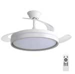 Ventilador de techo con lámpara. 30w + 60w, con control remoto