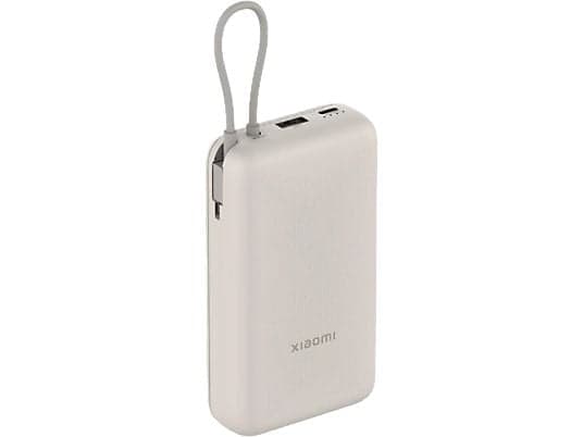 Powerbank - Xiaomi PB2030MI, 20000 mAh, 1x USB-C, 1x USB-A, 33W, Cable Integrado, Tan