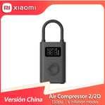 Xiaomi Compresor de Aire Portátil 2/2D, Inflador de neumáticos 150 PSI con Batería Recargable de 2000mAh