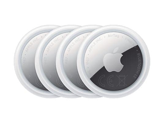 Pack de 4 Apple AirTag (2.ª Generación, Búsqueda de Precisión x1.5 Alcance, Localización por Sonido, Red Buscar)