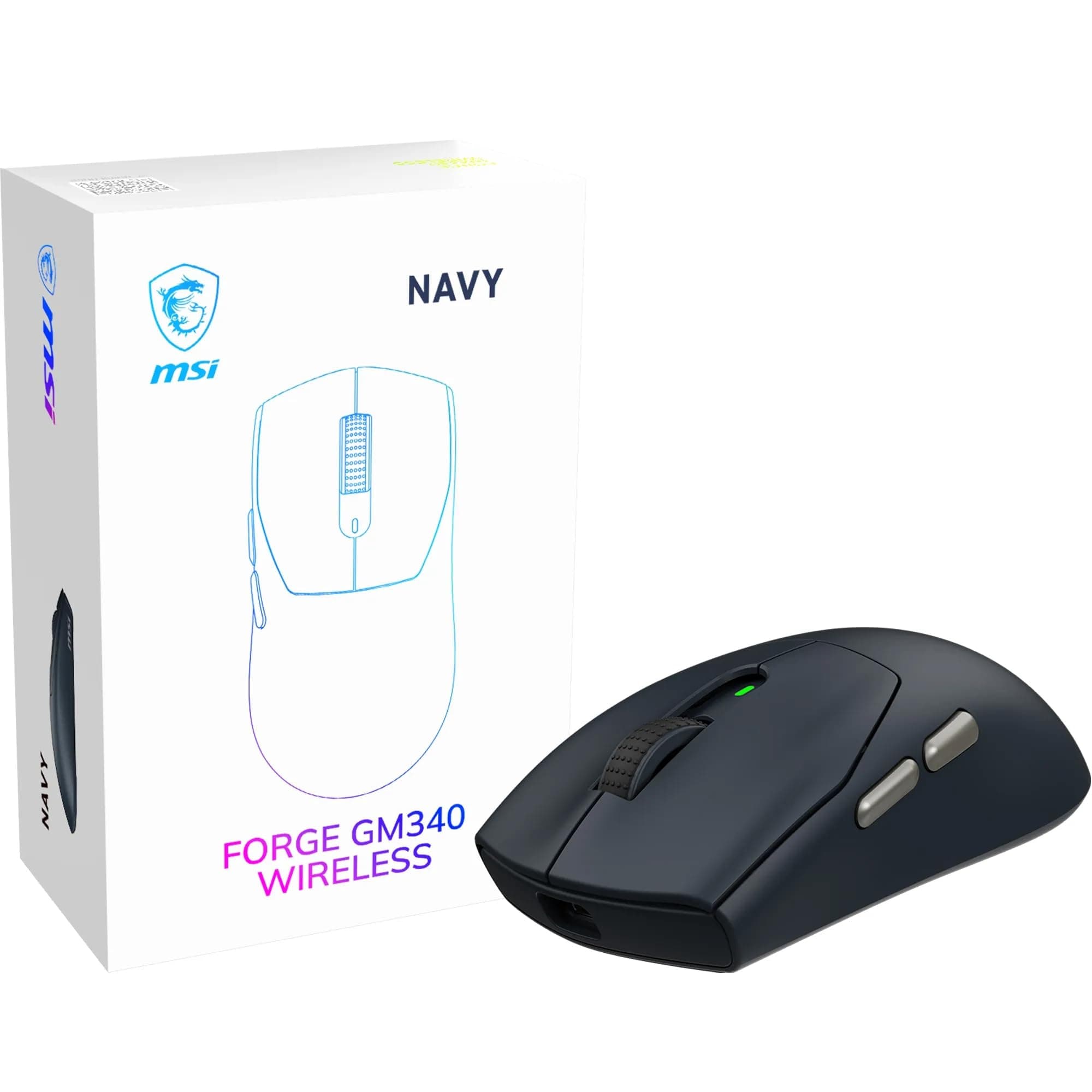 MSI Forge GM340 Wireless Navy - Ratón inalámbrico para Juegos