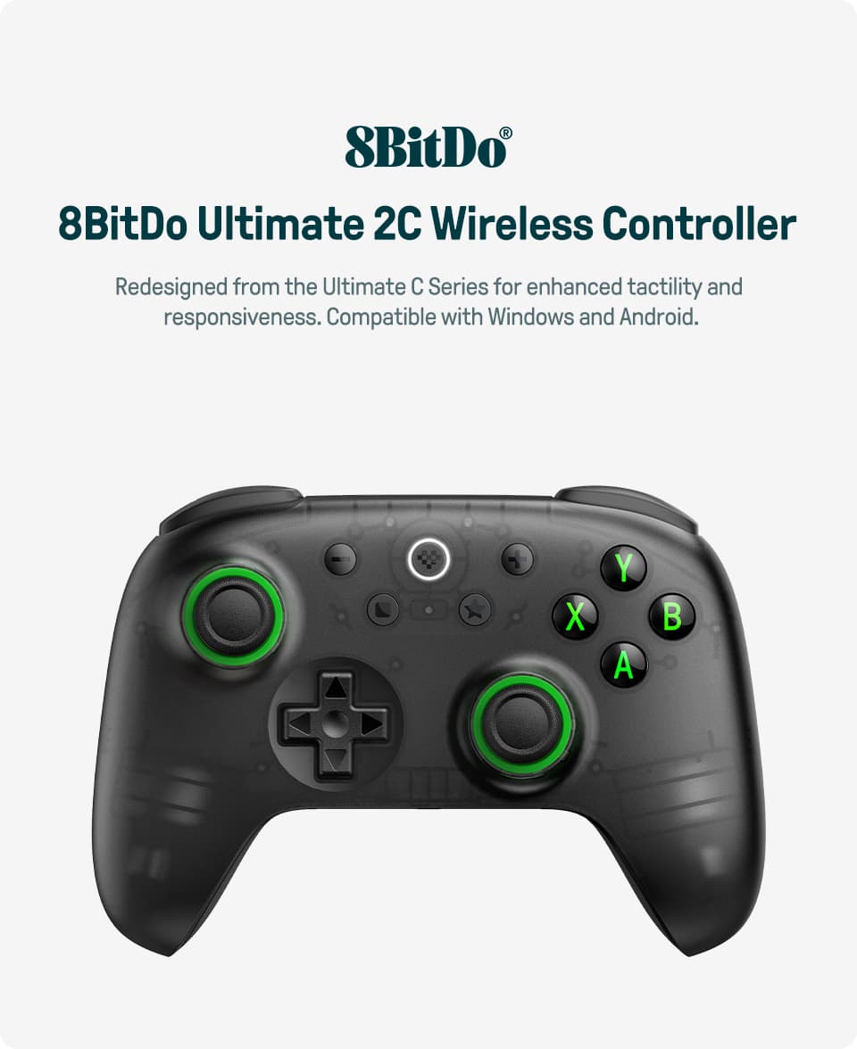 Mando inalámbrico 8BitDo Ultimate 2C (Hall Effect, 1000Hz, PC/Android)