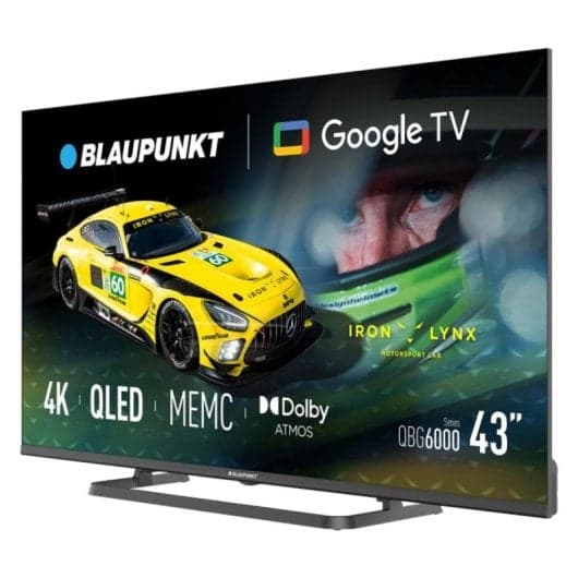 TV Blaupunkt QLED 43QBG6000S 43" 4K Google TV Dolby Audio Chromecast integrado